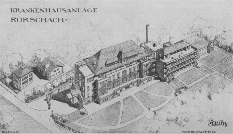 Der Erweiterungsbau des städtischen Krankenhauses Rorschach 1937