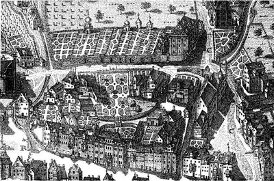 Zwischen Mühl- und Haiderbach. Ausschnitt aus dem Rothschen Stich von 1794