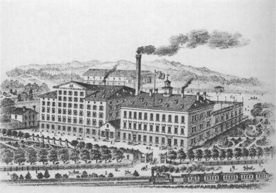 Feldmühle um 1890, Briefkopf-Lithographie