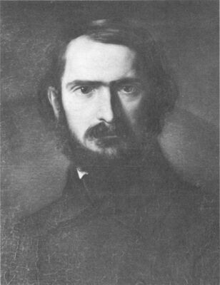 Georg Herwegh 1845, gemalt von Karl Rahl. Dichtermuseum Uestal.