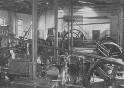 Maschinenhaus bei der Uebernahme durch die Gemeinde Rorschach 1936, Aufnahme in der Richtung West-Ost. Foto: H. Labhart
