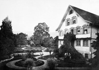 Villa Seefeld mit Park in Goldach um 1900
