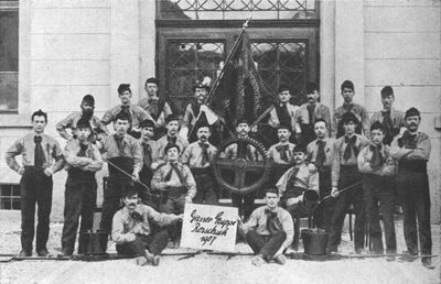 Giessertruppe 1907. Photo: J. Storck, Monatschronik 1957