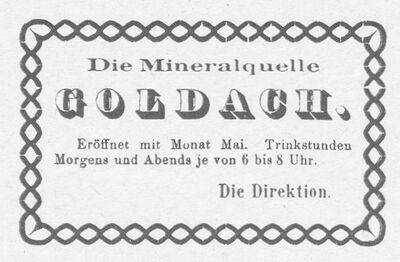 Inserat «Mineralquelle Goldach»