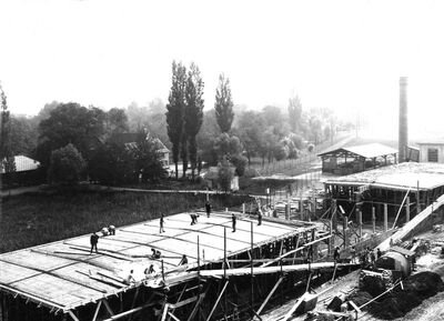 Bau des Seewasserwerkes der Stadt St. Gallen im Rietli Goldach, 1894
