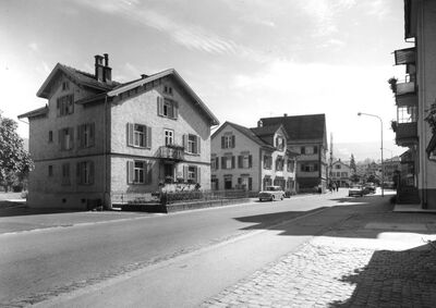 Hauptstrasse Goldach 1961, Blickrichtung nach Osten (Photo: Technische Betriebe Goldach, Copyright: Gemeinde Goldach)