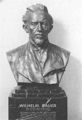 Wilhelm Bauer (1822-1875), Bueste im Deutschen Museum München