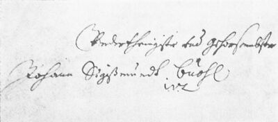 Die Unterschrift des Johann Sigmund Buol, 1670, Obervogt zu Rorschach