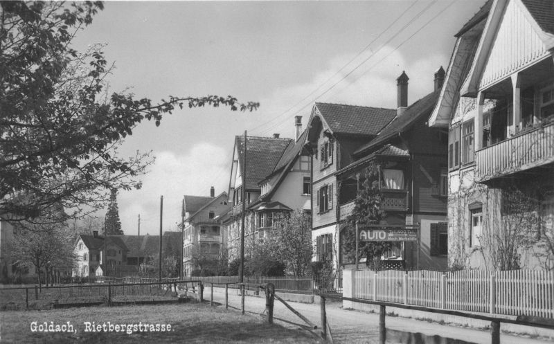 Rietbergstrasse in Goldach in den Zwanzigerjahren